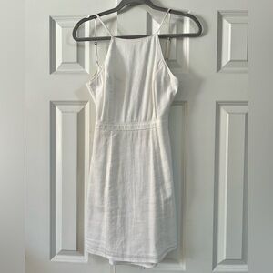 Hollister Linen White Halter Dress
